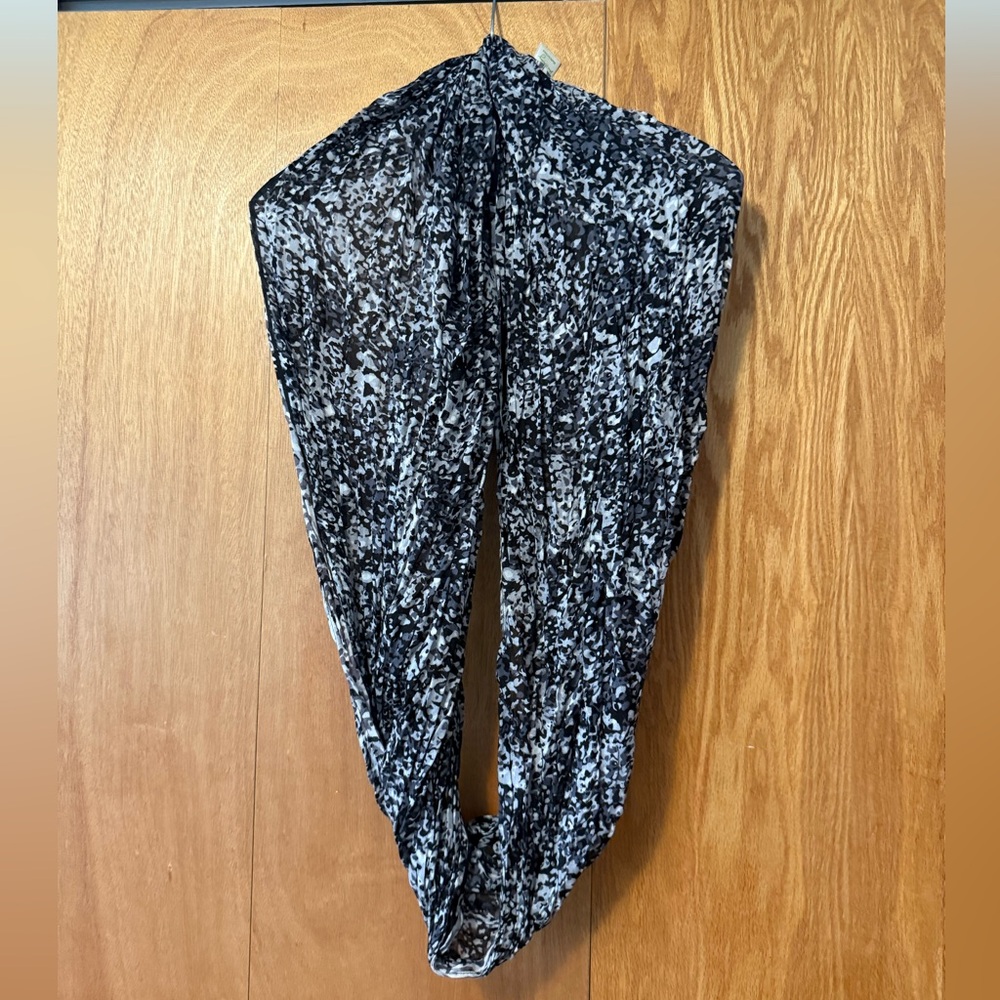 Vera Bradley Black and White Patterned Infinity Scarf